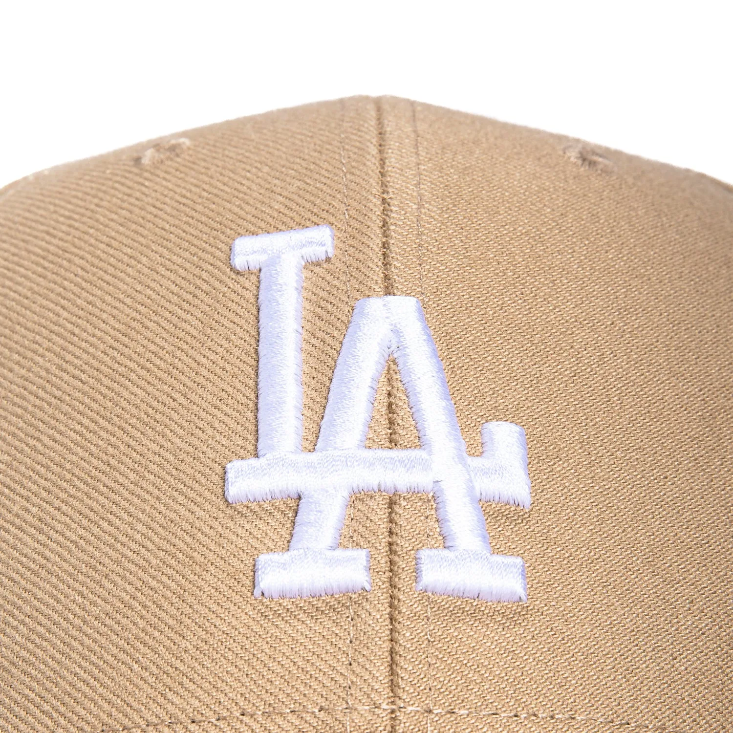 47 Brand Los Angeles Dodgers MVP Adjustable Velcro Hat - Khaki. White