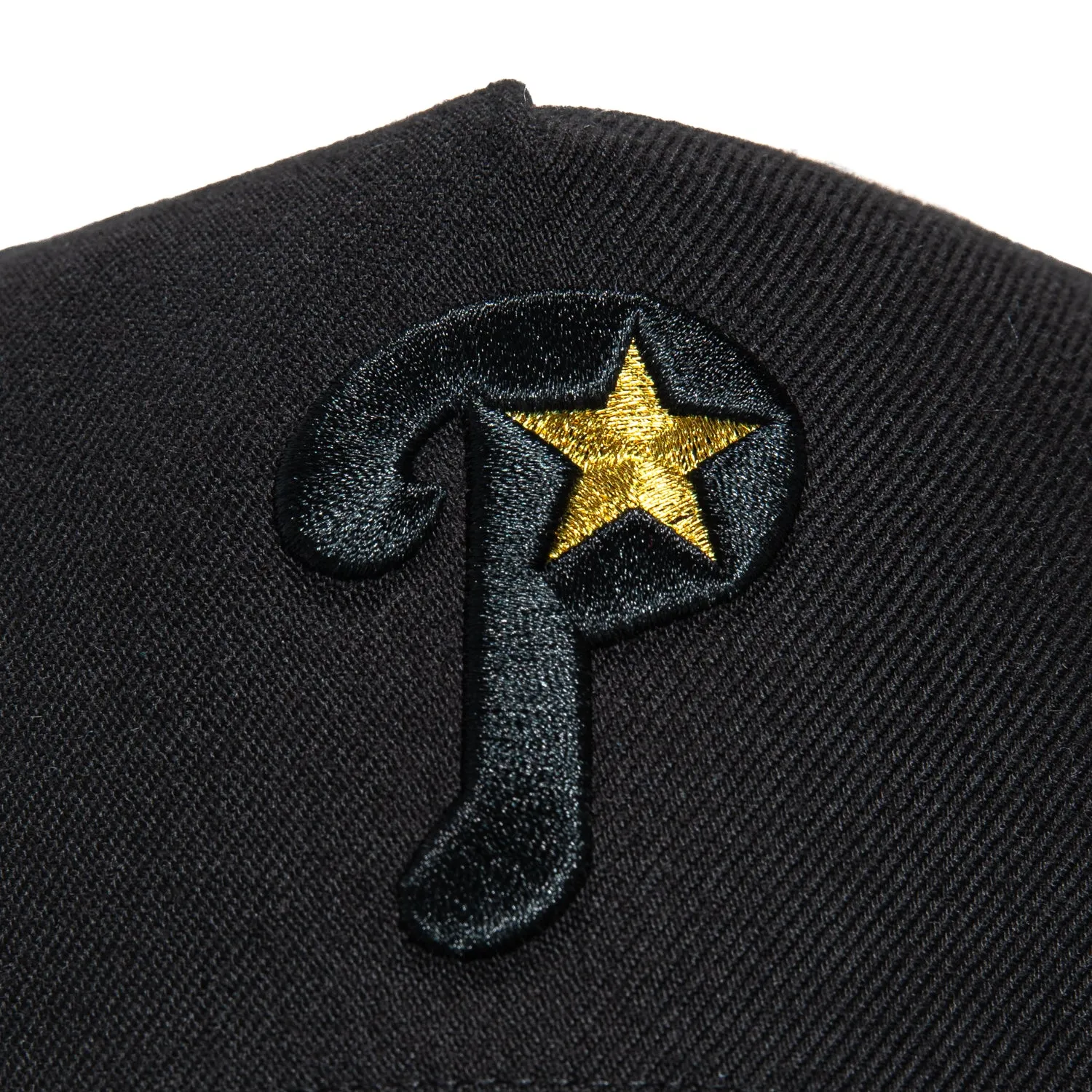 47 Brand Philadelphia Phillies MVP Adjustable Snapback Hat - Black. Metallic Gold