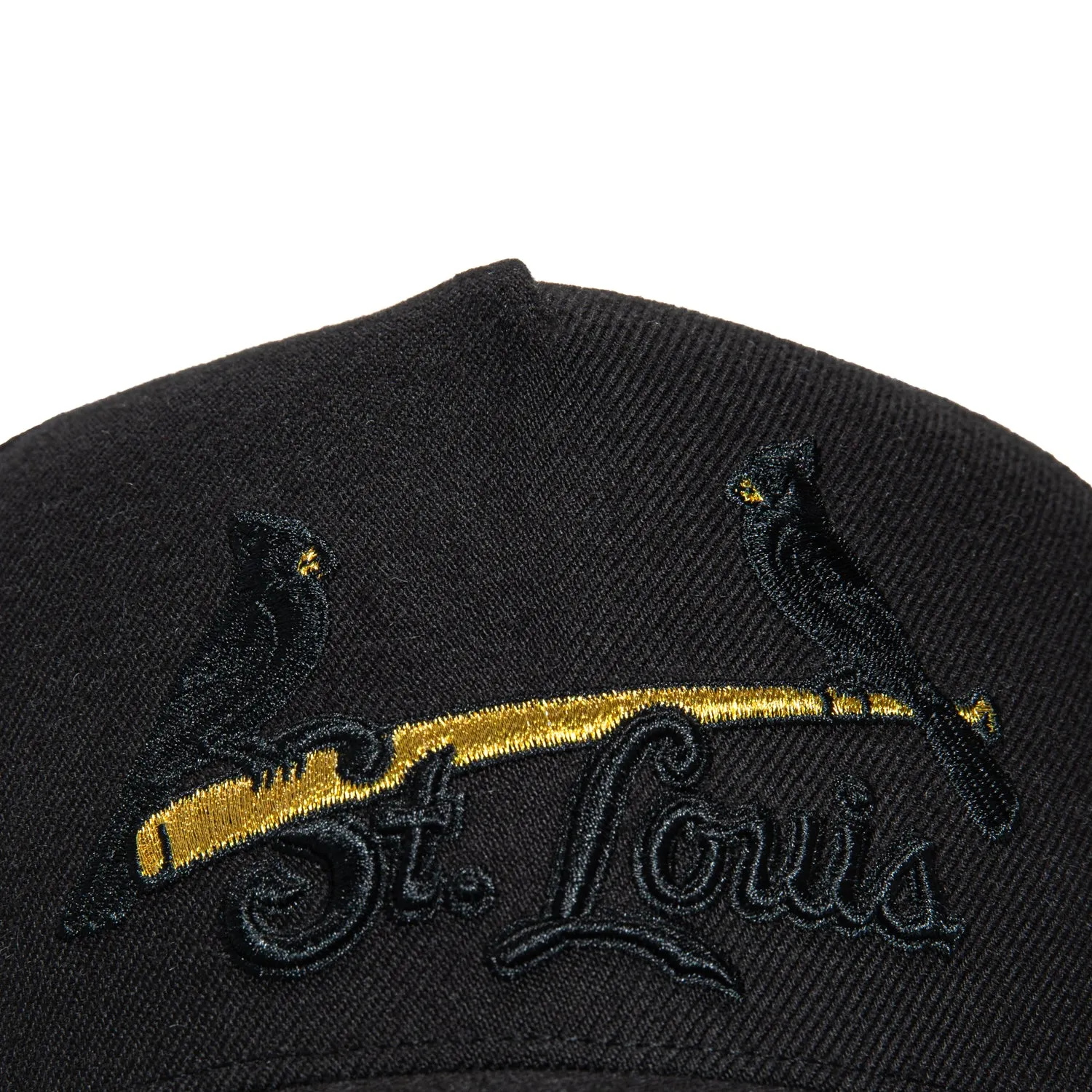 47 Brand St Louis Cardinals MVP Adjustable Snapback Hat - Black. Metallic Gold
