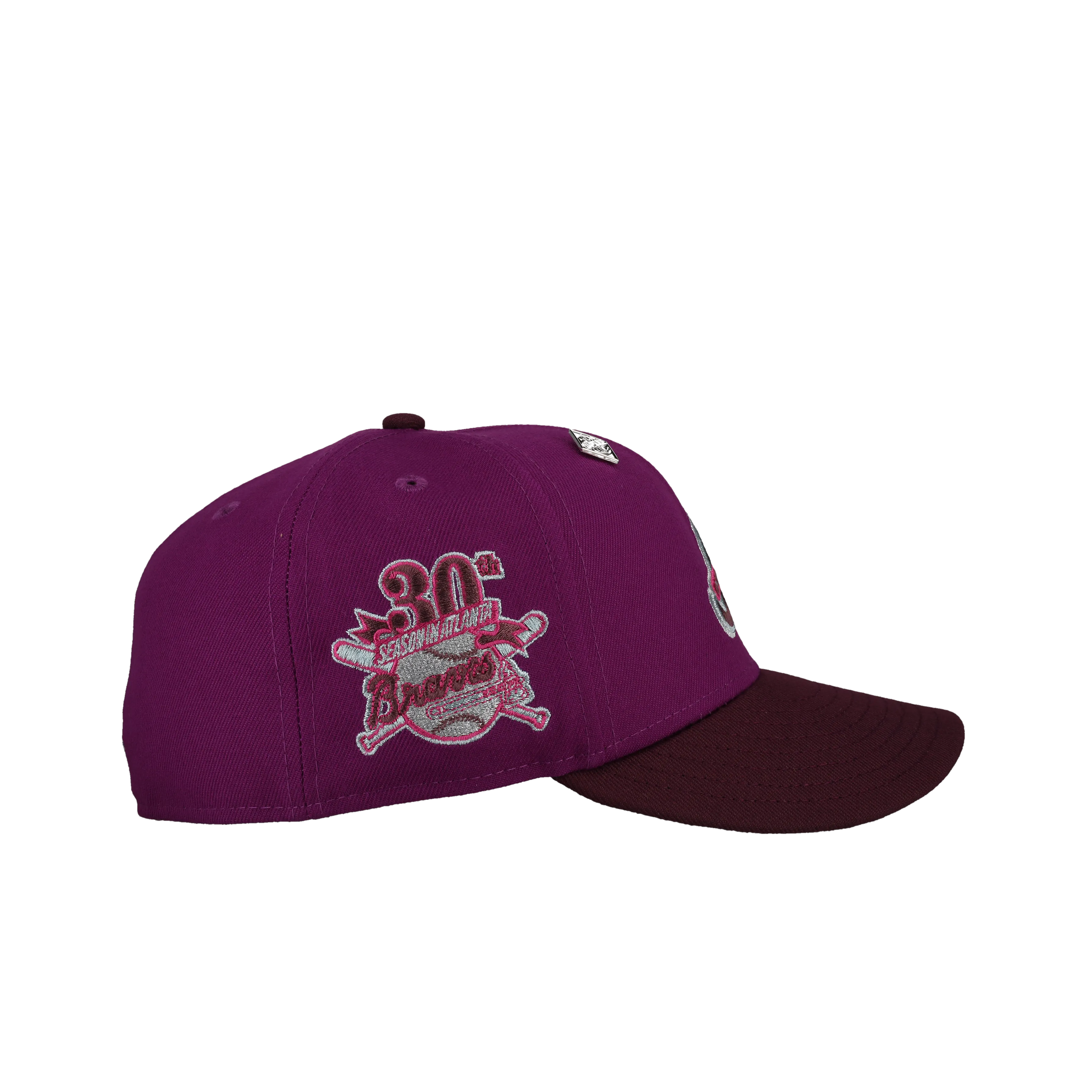 Atlanta Braves 30th Season Metallic Purple/Plum 59Fifty Fitted Hat