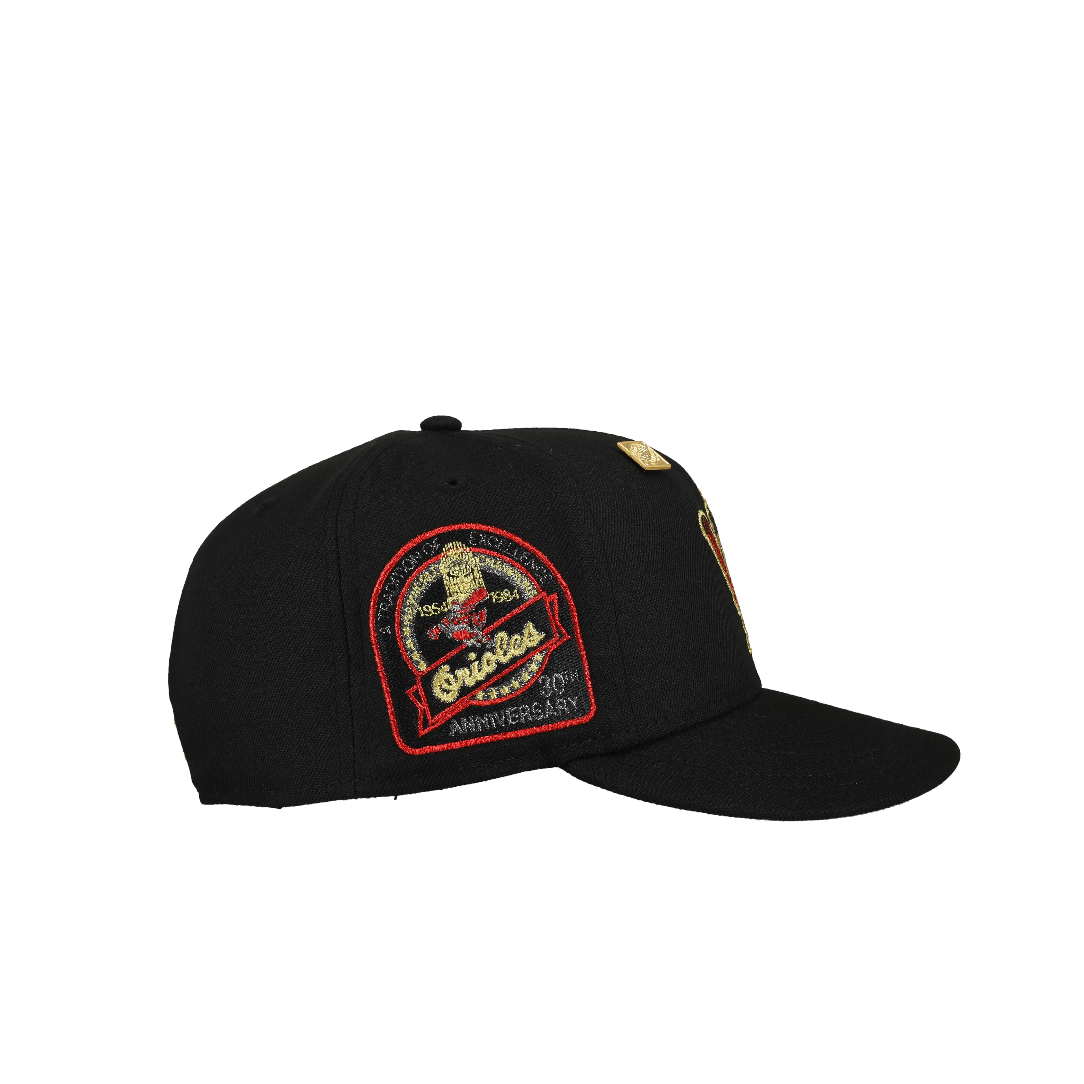 Baltimore Orioles 30th Anniversary Metallic Angry Bird Black 59Fifty Fitted Hat