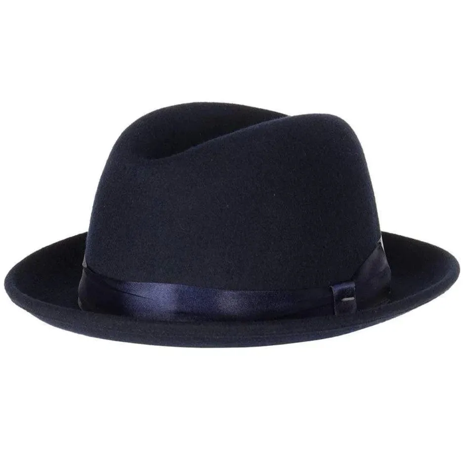Boulevard Wool Felt Narrow Brim Fedora by Dobbs