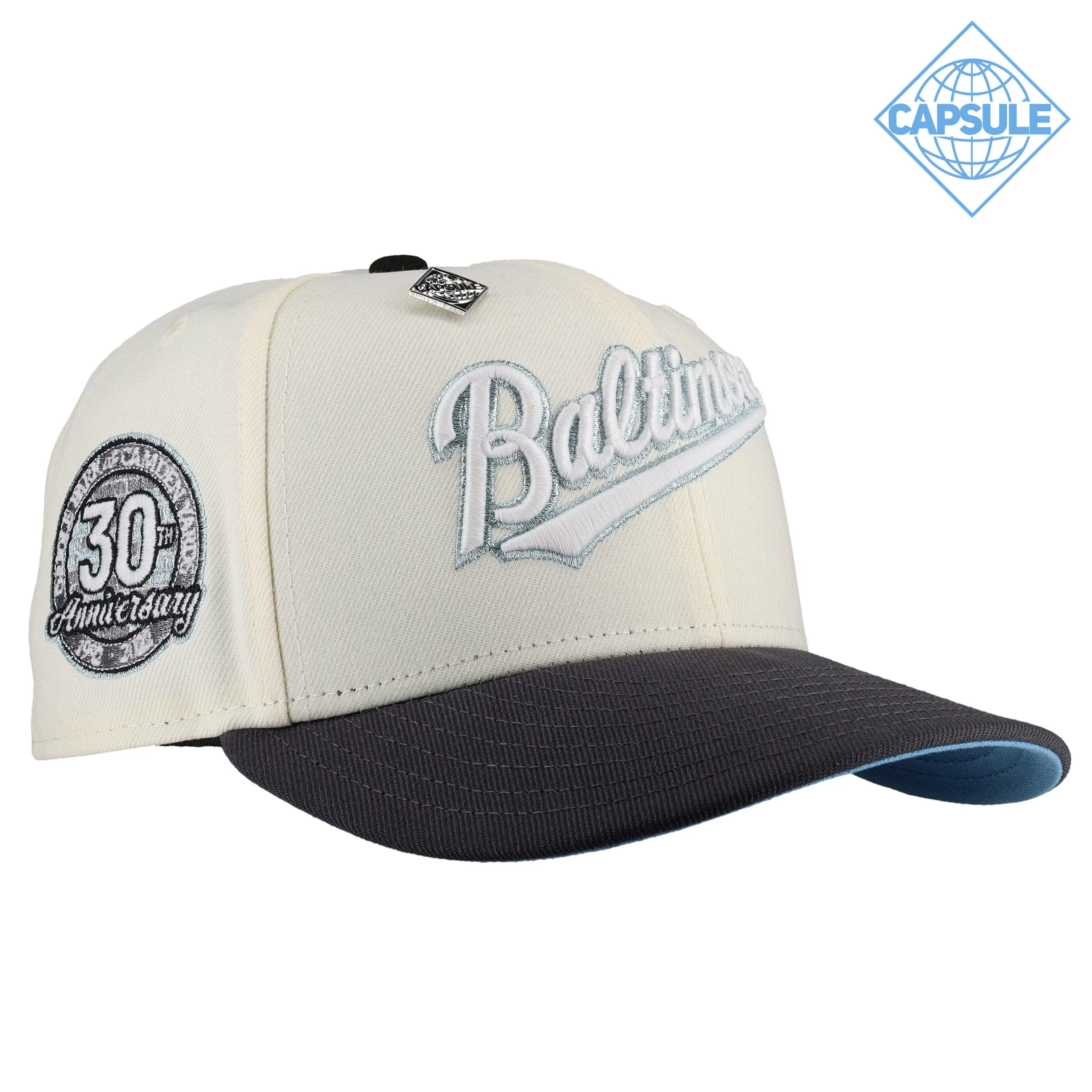 Capsule Hats -  Baltimore Orioles 30th Anniversary Chrome Icey 59Fifty Fitted Hat