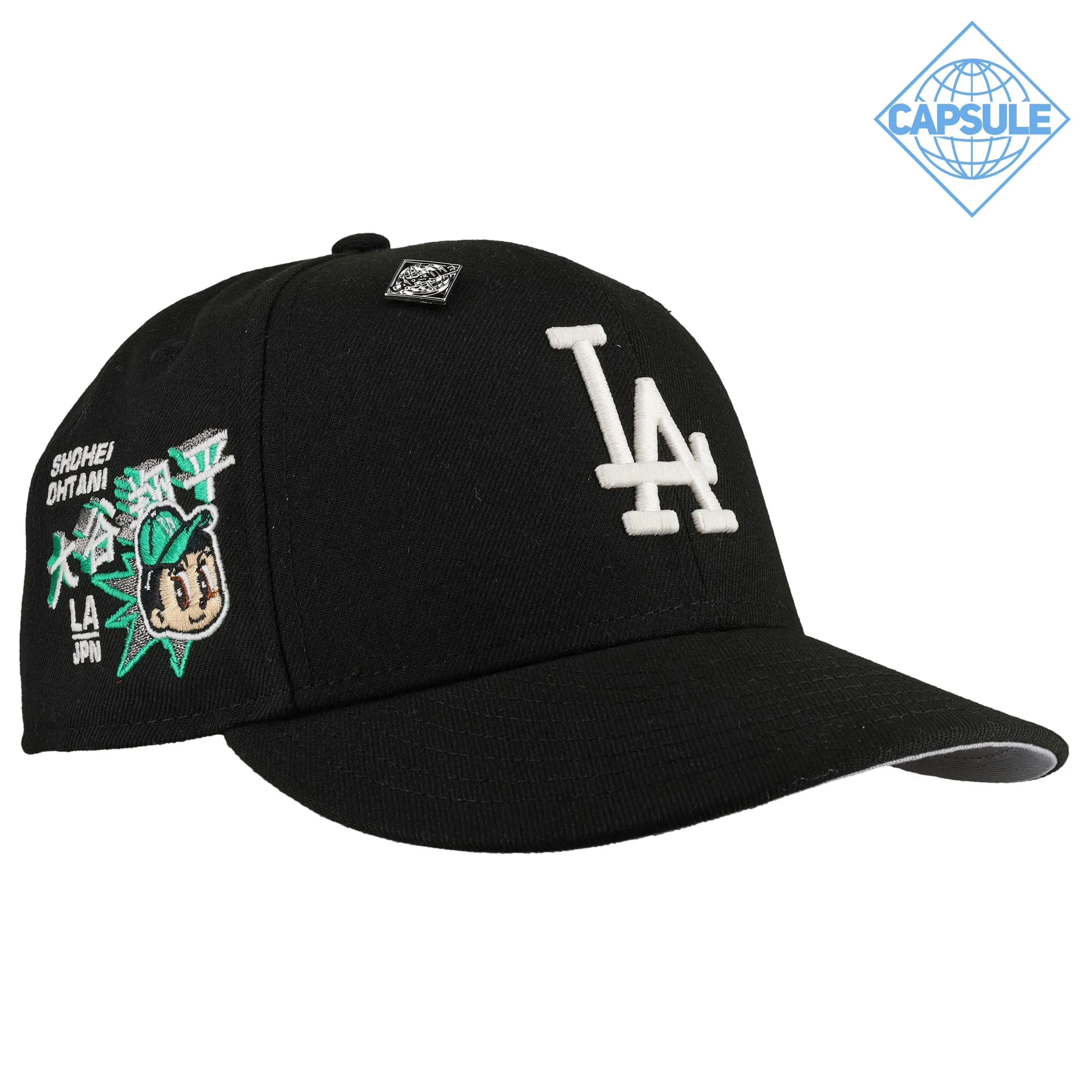 Capsule Hats -  Black/Green Los Angeles Dodgers Shohei GLOWtani Power Pack 59Fifty Fitted Hat