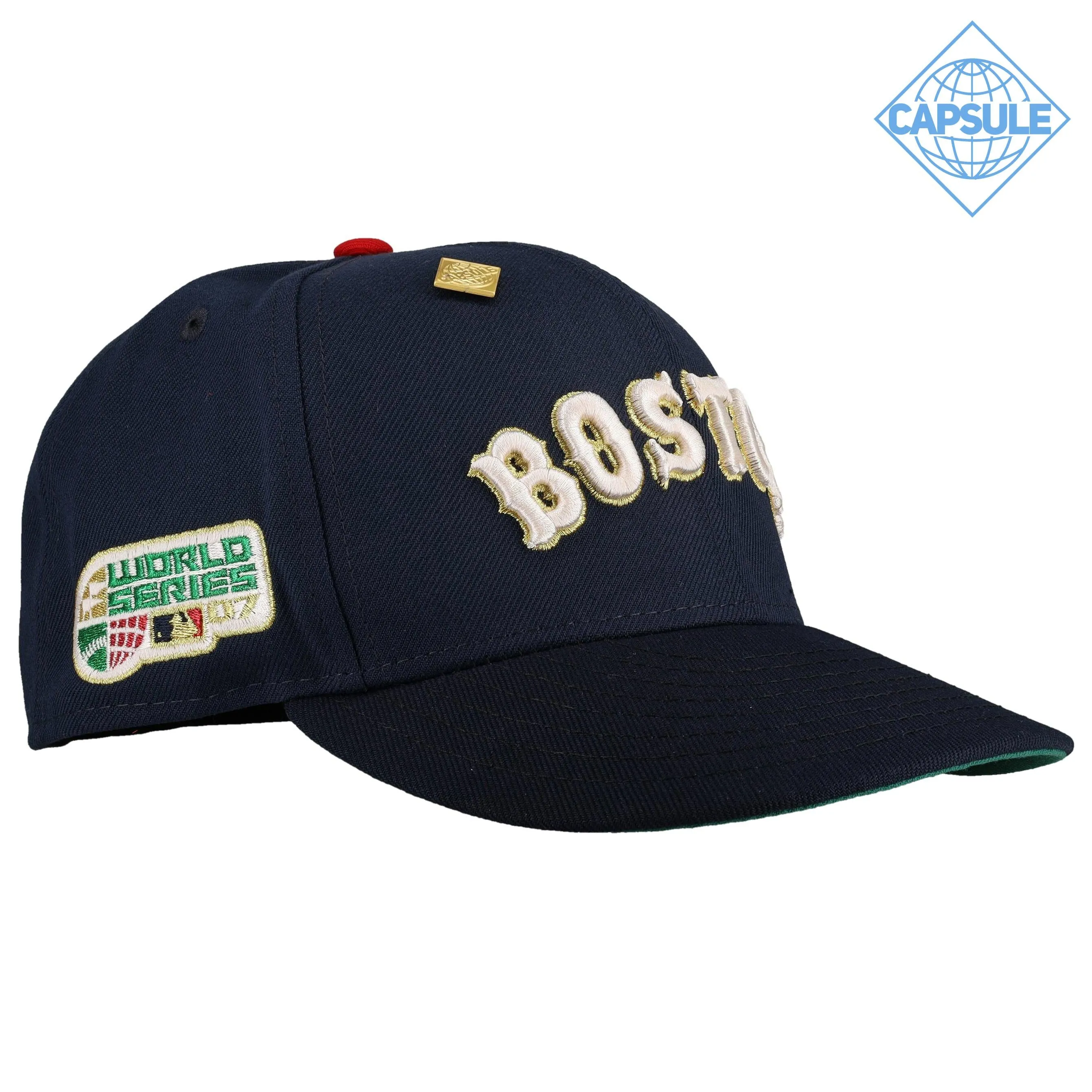 Capsule Hats -  Boston Red Sox 2007 World Series Metallic Navy 2 Tone 59Fifty Fitted Hat
