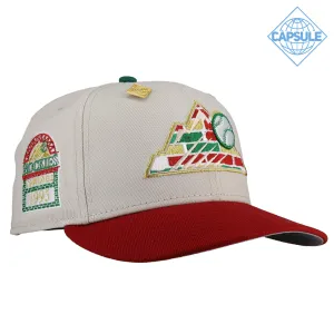 Capsule Hats -  Colorado Rockies Coors Field 1995 Metallic Christmas Bricks 59Fifty Fitted Hat