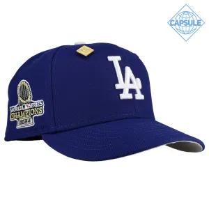 Capsule Hats -  Los Angeles Dodgers 2024 World Series Trophy Blue/Grey 59Fifty Fitted Hat