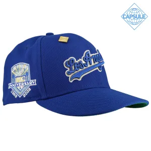 Capsule Hats -  Los Angeles Dodgers Royal 50th Season Metallic 59Fifty Fitted Hat
