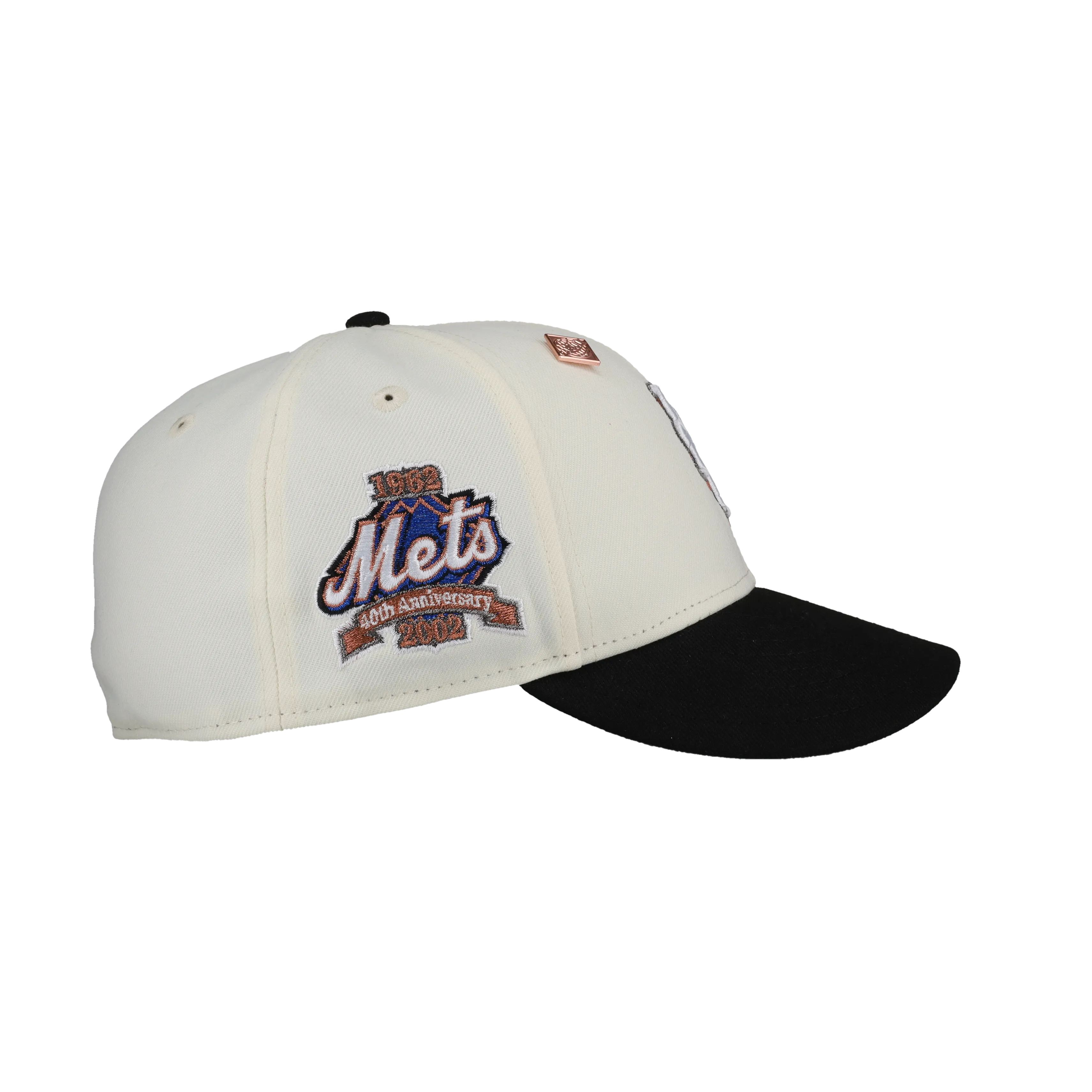 Capsule Hats -  New York Mets 40th Anniversary Off White Metallic 59Fifty Fitted Hat
