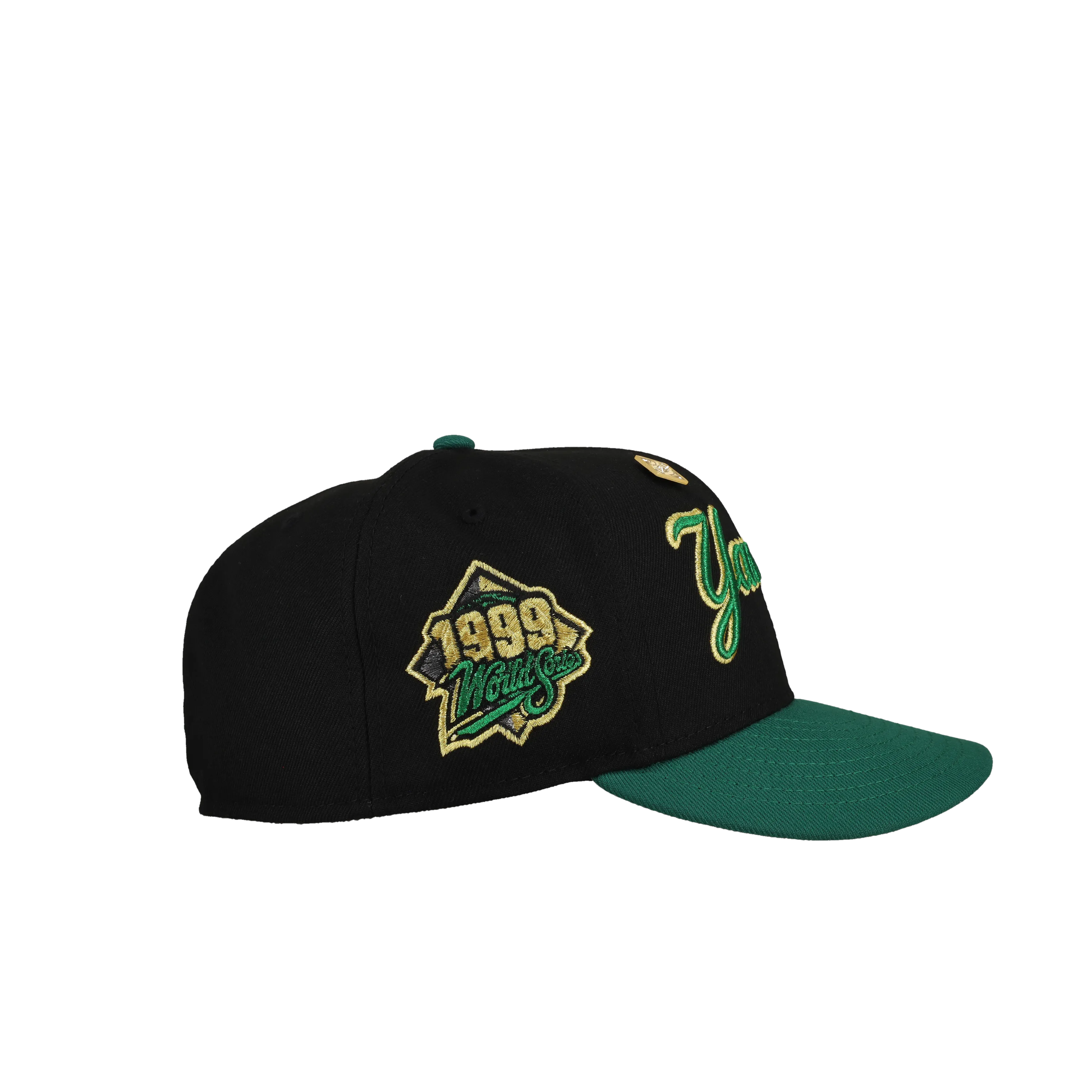 Capsule Hats -  New York Yankees 1999 WS Metallic Script Black/Green/Gold 59Fifty Fitted Hat