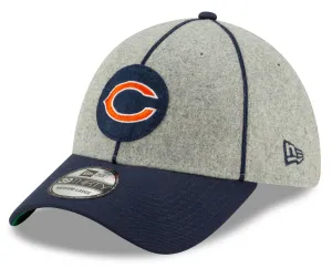 Chicago Bears 2019 Established Collection Sideline 1920 Home "C" Logo Gray/Navy 39THIRTY Flex Hat