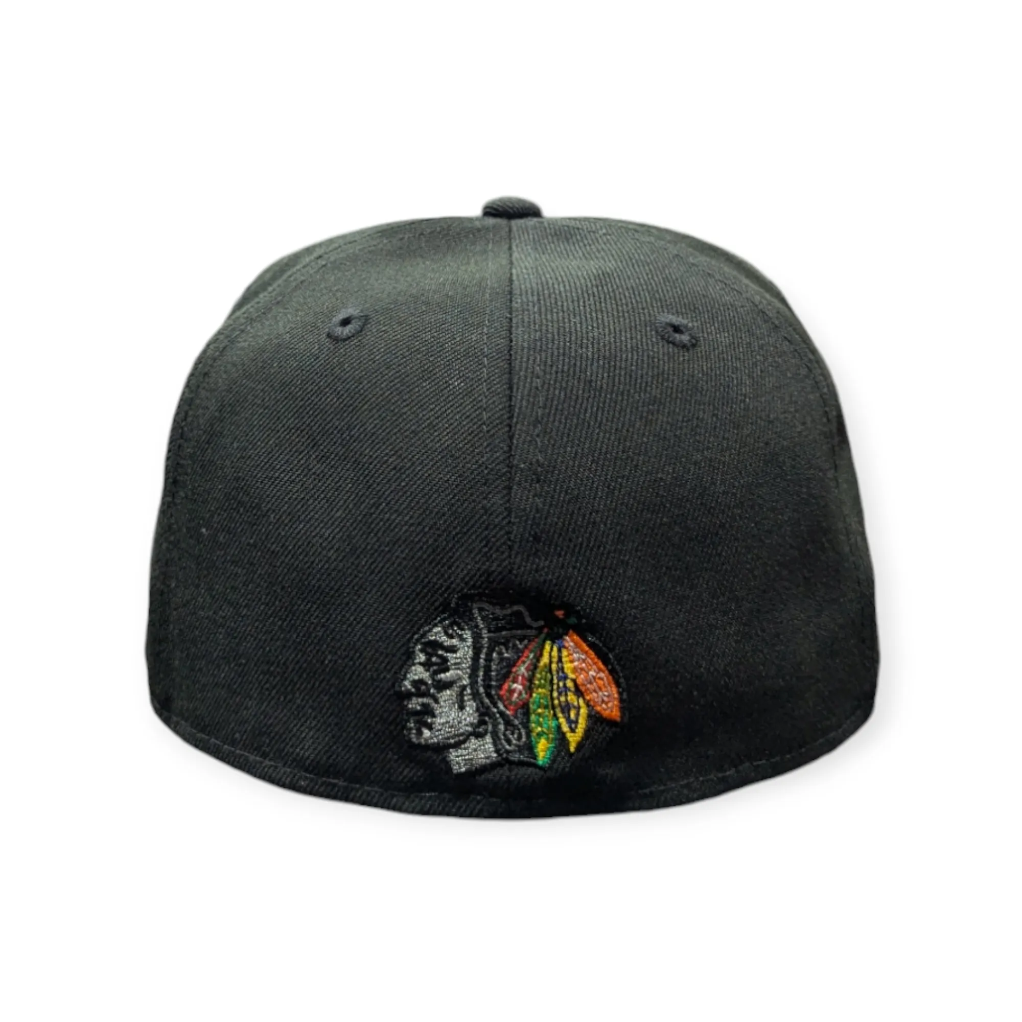 Chicago Blackhawks New Era Black Reverse OTC 59FIFTY Fitted Hat