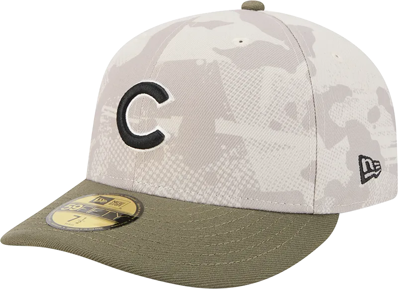 Chicago Cubs 2025 Armed Forces Day New Era Camo 59FIFTY Fitted Hat