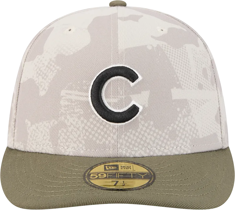 Chicago Cubs 2025 Armed Forces Day New Era Camo 59FIFTY Fitted Hat