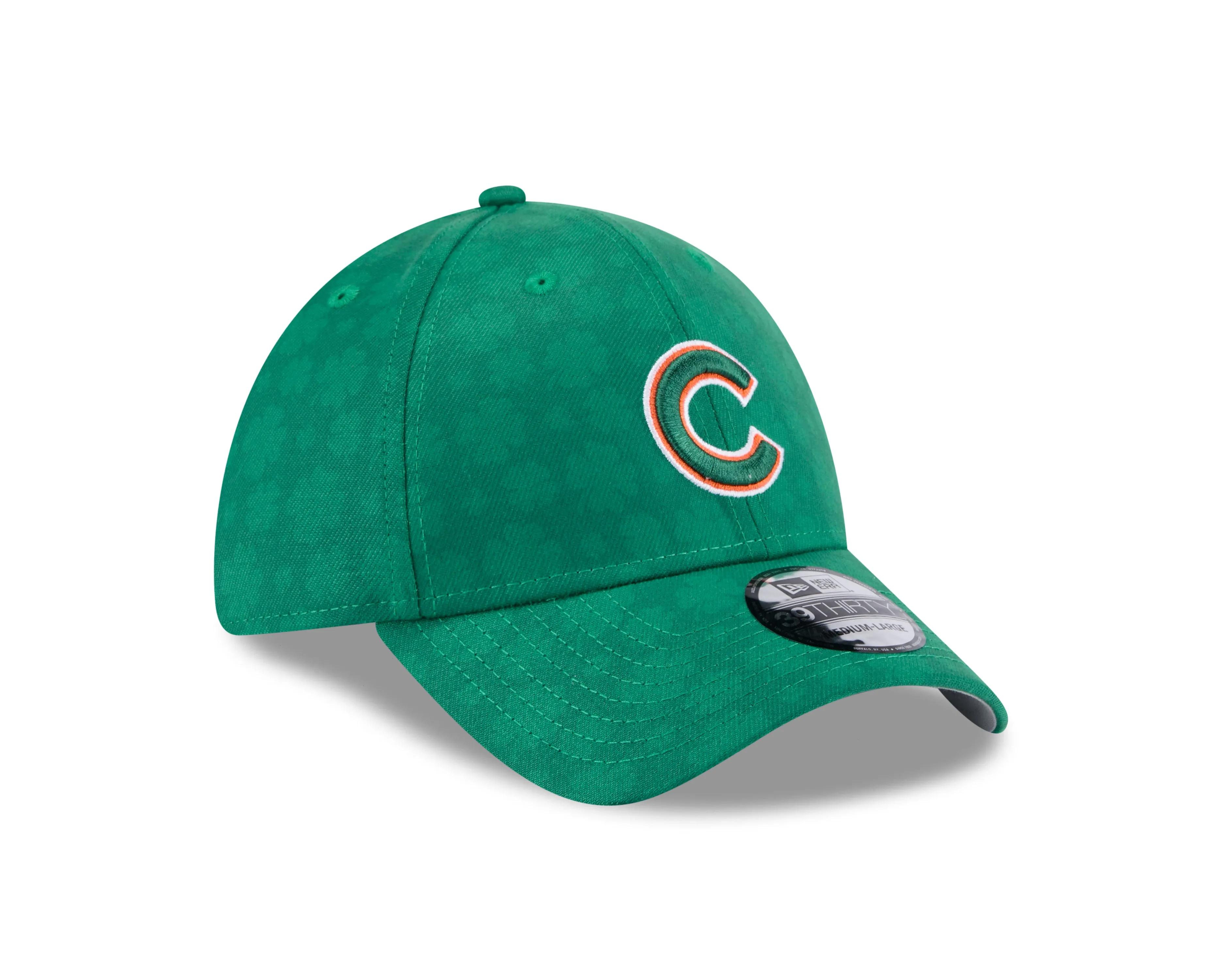 Chicago Cubs Kelly Green MLB 2025 St. Patrick's Day New Era 39THIRTY Flex Fit Hat