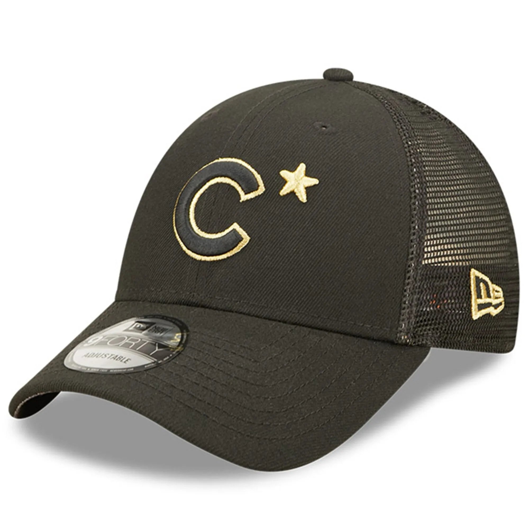 Chicago Cubs New Era 2022 All Star Game Black/Gold 9FORTY Adjustable Hat