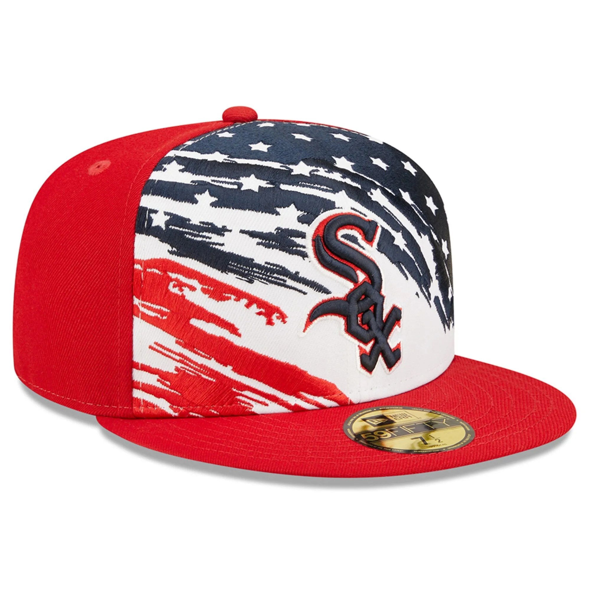 Chicago White Sox 2022 4th of July Stars and Stripes Authentic Collection Red 59FIFTY Fitted Hat