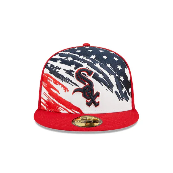 Chicago White Sox 2022 4th of July Stars and Stripes Authentic Collection Red 59FIFTY Fitted Hat
