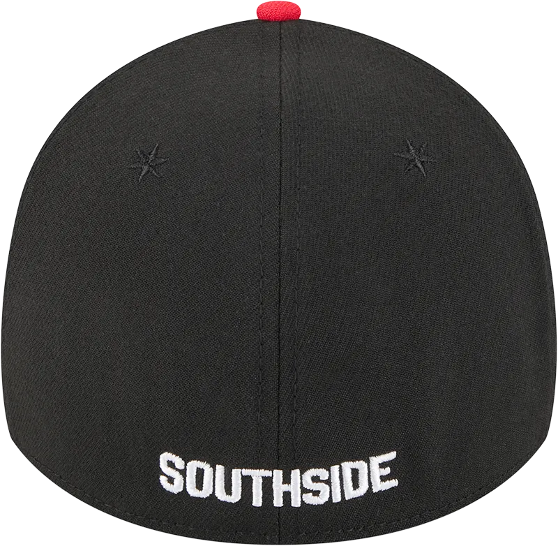 Chicago White Sox 2025 City Connect Alternate Black/Red New Era 39THIRTY Flex Fit Hat