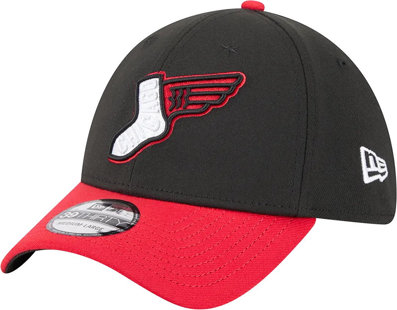 Chicago White Sox 2025 City Connect Alternate Black/Red New Era 39THIRTY Flex Fit Hat