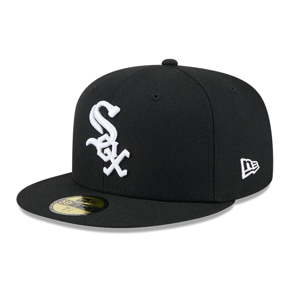 Chicago White Sox Jackie Robinson Day 25 New Era Black Game Authentic Collection On-Field 59FIFTY Fitted Hat