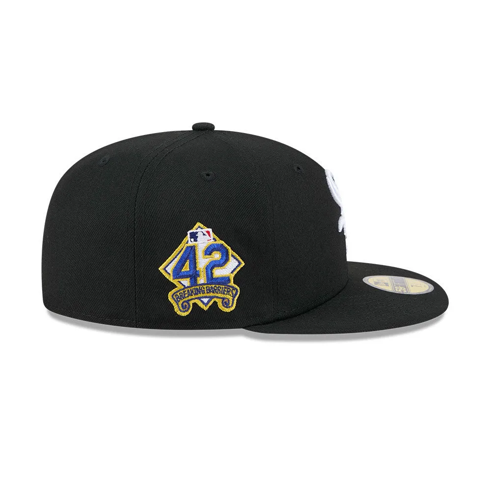 Chicago White Sox Jackie Robinson Day 25 New Era Black Game Authentic Collection On-Field 59FIFTY Fitted Hat