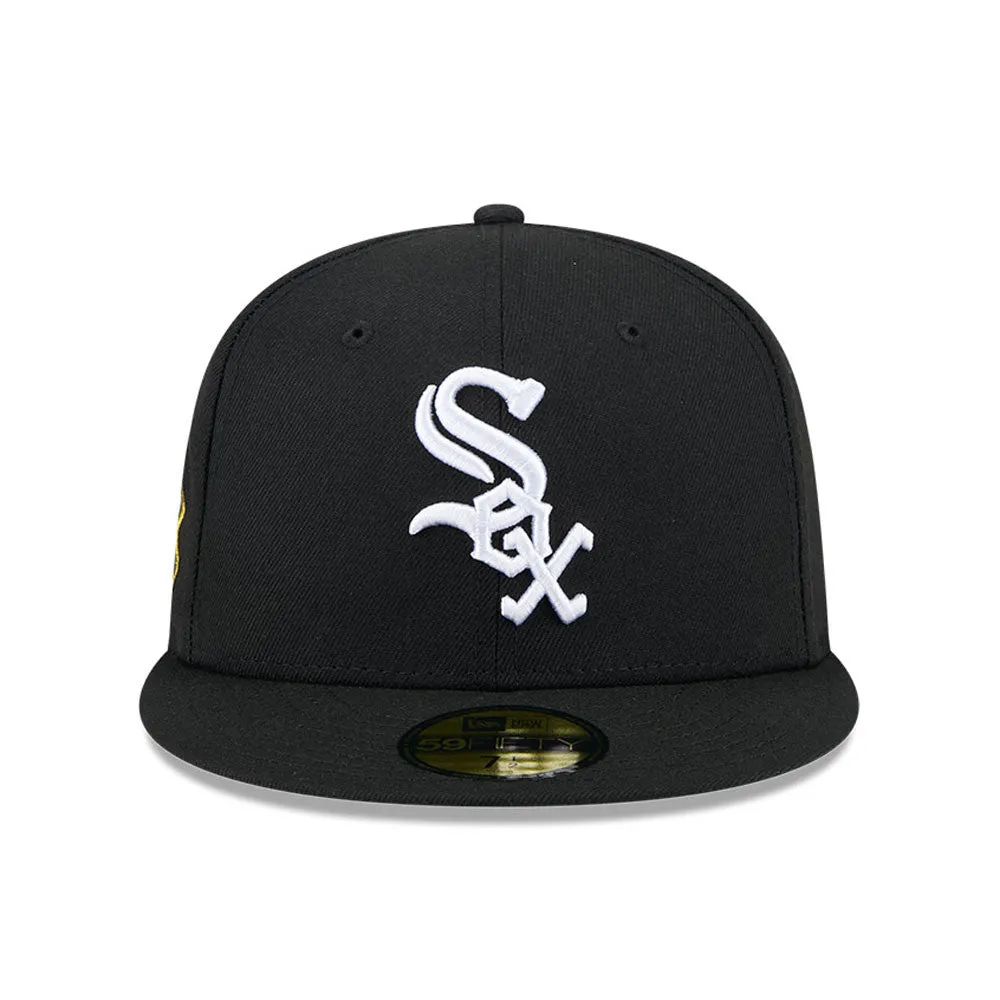 Chicago White Sox Jackie Robinson Day 25 New Era Black Game Authentic Collection On-Field 59FIFTY Fitted Hat