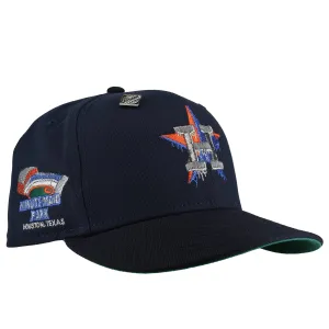 Houston Astros Drip Star 2 Tone Navy Metallic Minute Made Park 59Fifty Fitted Hat