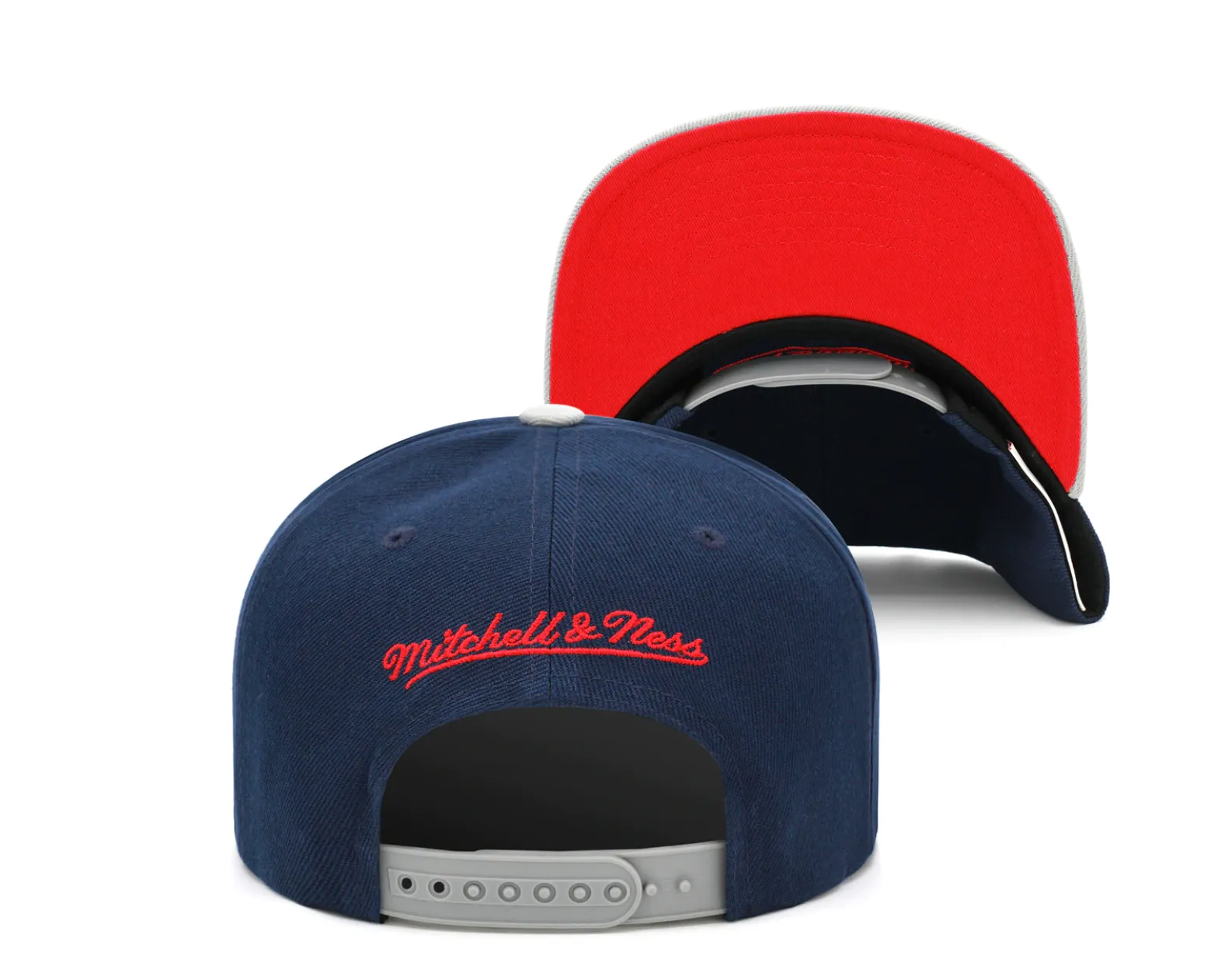 Houston Rockets Mitchell & Ness Hardwood Classics Reload 2.0 Snapback Hat - Navy/Gray