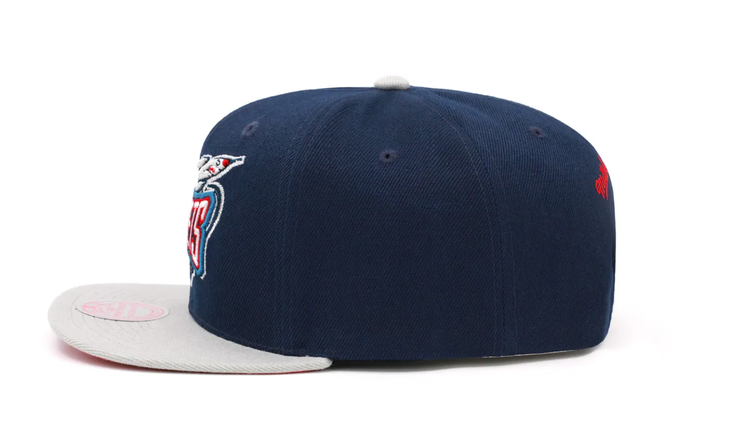 Houston Rockets Mitchell & Ness Hardwood Classics Reload 2.0 Snapback Hat - Navy/Gray