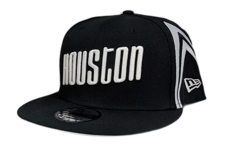 Houston Rockets NBA 2021-2022 City Edition Black New Era 9FIFTY Snapback Adjustable Hat