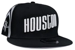 Houston Rockets NBA 2021-2022 City Edition Black New Era 9FIFTY Snapback Adjustable Hat