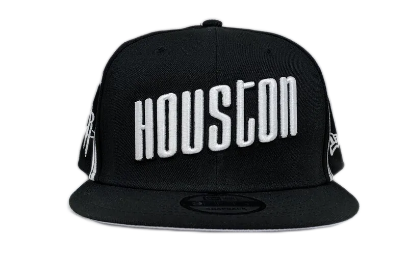 Houston Rockets NBA 2021-2022 City Edition Black New Era 9FIFTY Snapback Adjustable Hat