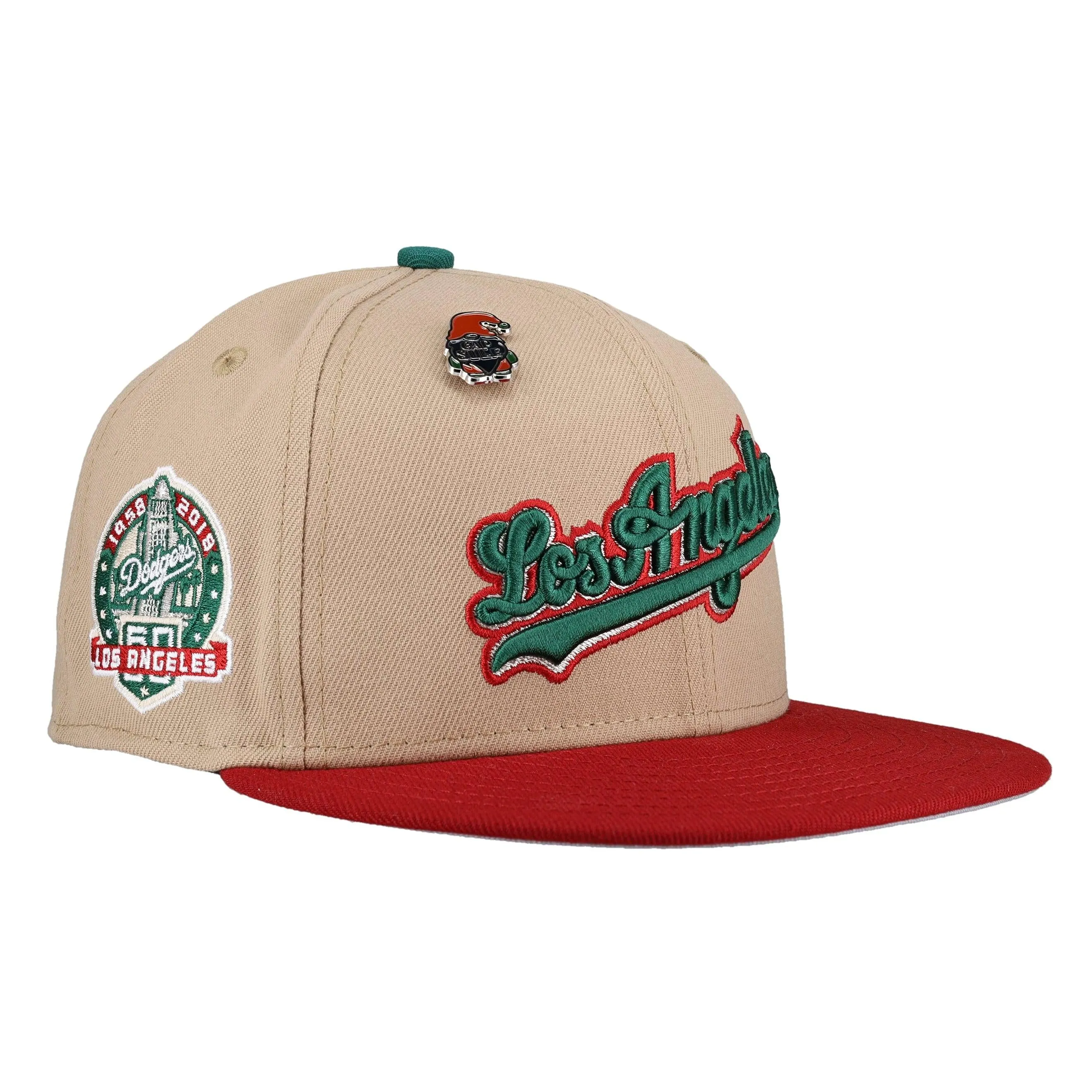 Los Angeles Dodgers 2023 Christmas Collection 60th Anniversary Fitted Hat