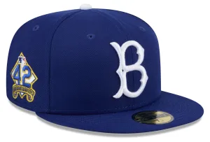 Los Angeles Dodgers Jackie Robinson Day 25 Brooklyn New Era Royal Game Authentic Collection On-Field 59FIFTY Fitted Hat