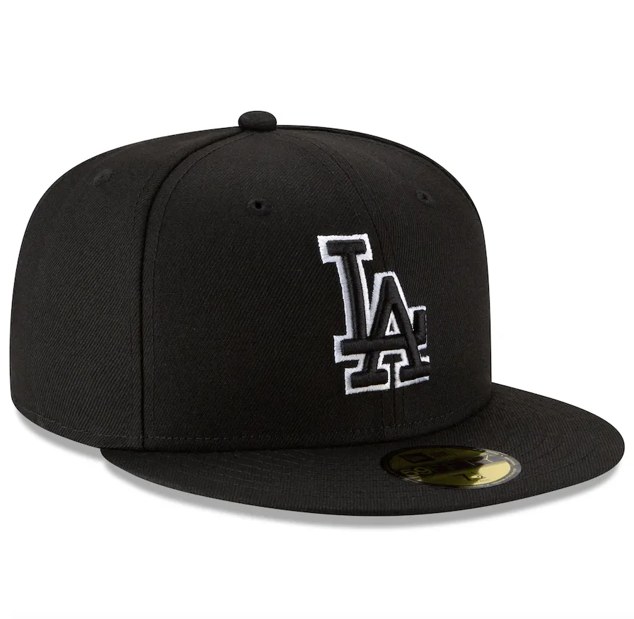 Los Angeles Dodgers New Era B-Dub 59FIFTY Fitted Hat - Black