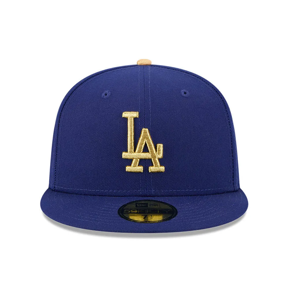 Los Angeles Dodgers New Era Royal Blue MLB Gold Champions 59FIFTY Hat