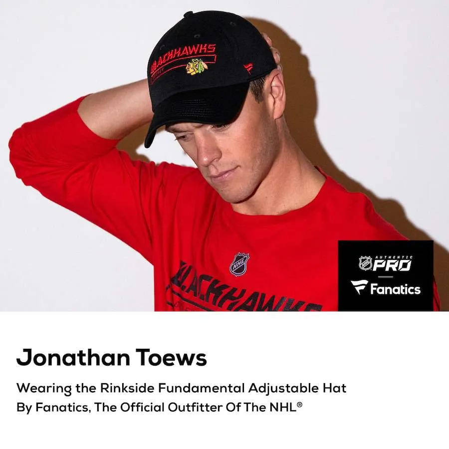 Men's Chicago Blackhawks Fanatics Branded Red Authentic Pro Rinkside Fundamental Adjustable Hat