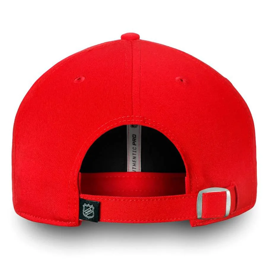 Men's Chicago Blackhawks Fanatics Branded Red Authentic Pro Rinkside Fundamental Adjustable Hat