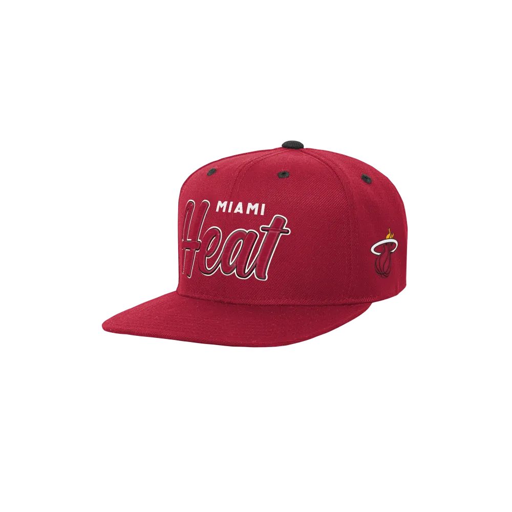 Miami HEAT Script Red Youth Snapback