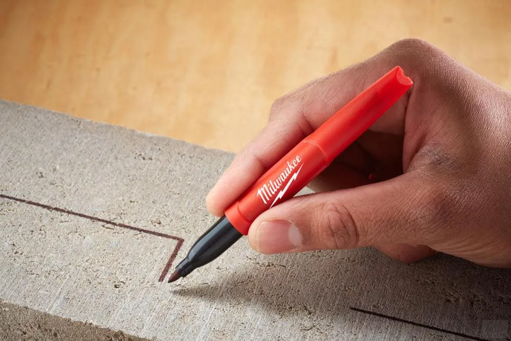 MILWAUKEE INKZALL Fine Point Black Marker (2-Pack) [48-22-3105]