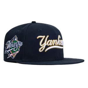 Mitchell & Ness Anaheim New York Yankees 1998 World Series Patch Script Hat - Navy