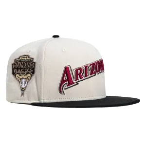 Mitchell & Ness Arizona Diamondbacks Inaugural Patch Script Hat - White. Black