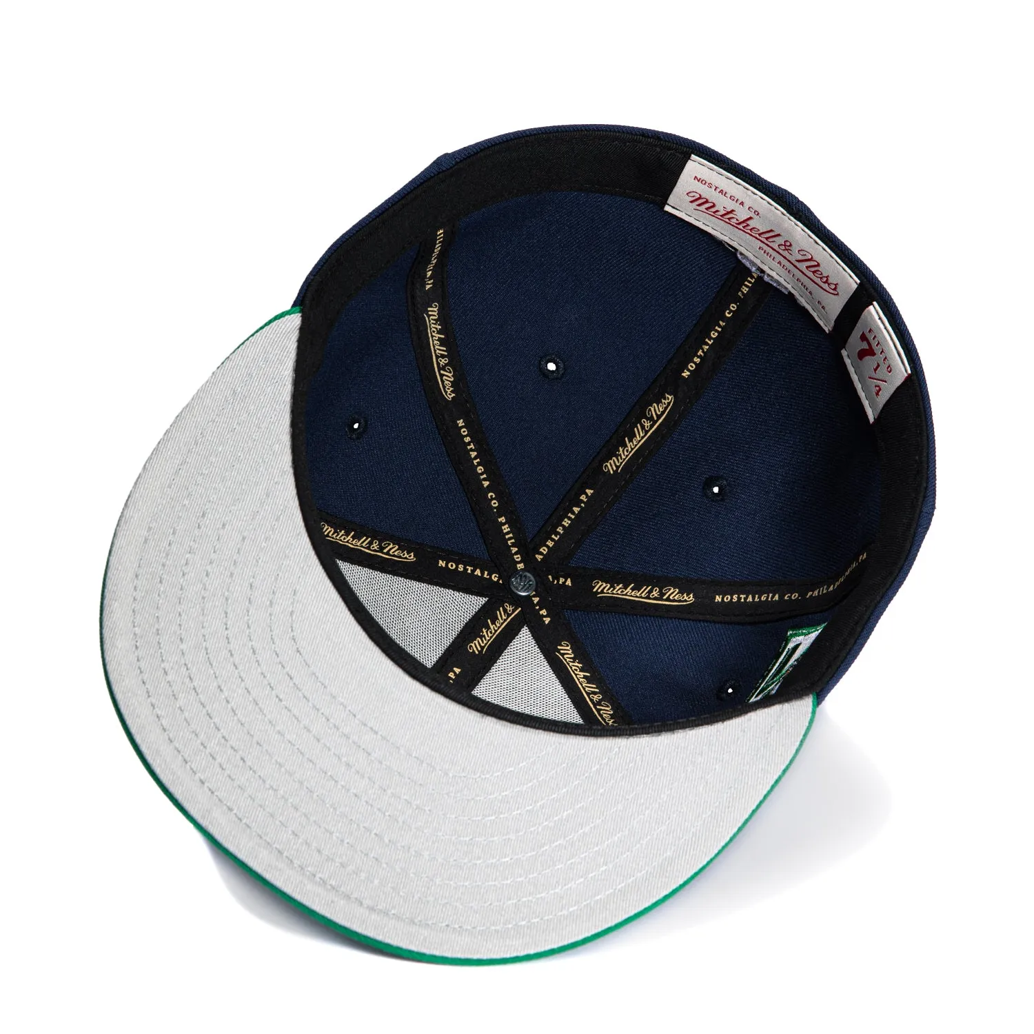 Mitchell & Ness Boston Celtics 75th Anniversary Patch Hat - Navy. Green