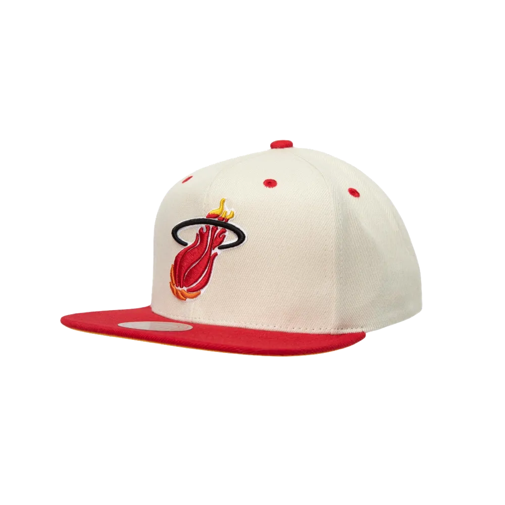Mitchell & Ness Miami HEAT 2-Tone Sail Snapback