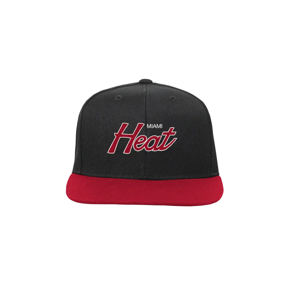 Mitchell & Ness Miami HEAT Script Youth Snapback