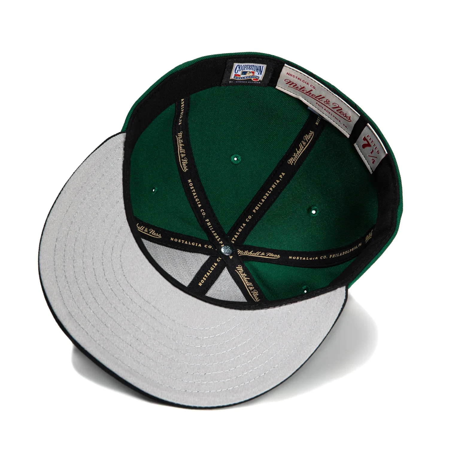 Mitchell & Ness Oakland Athletics 1989 World Series Patch Script Hat - Green. Black