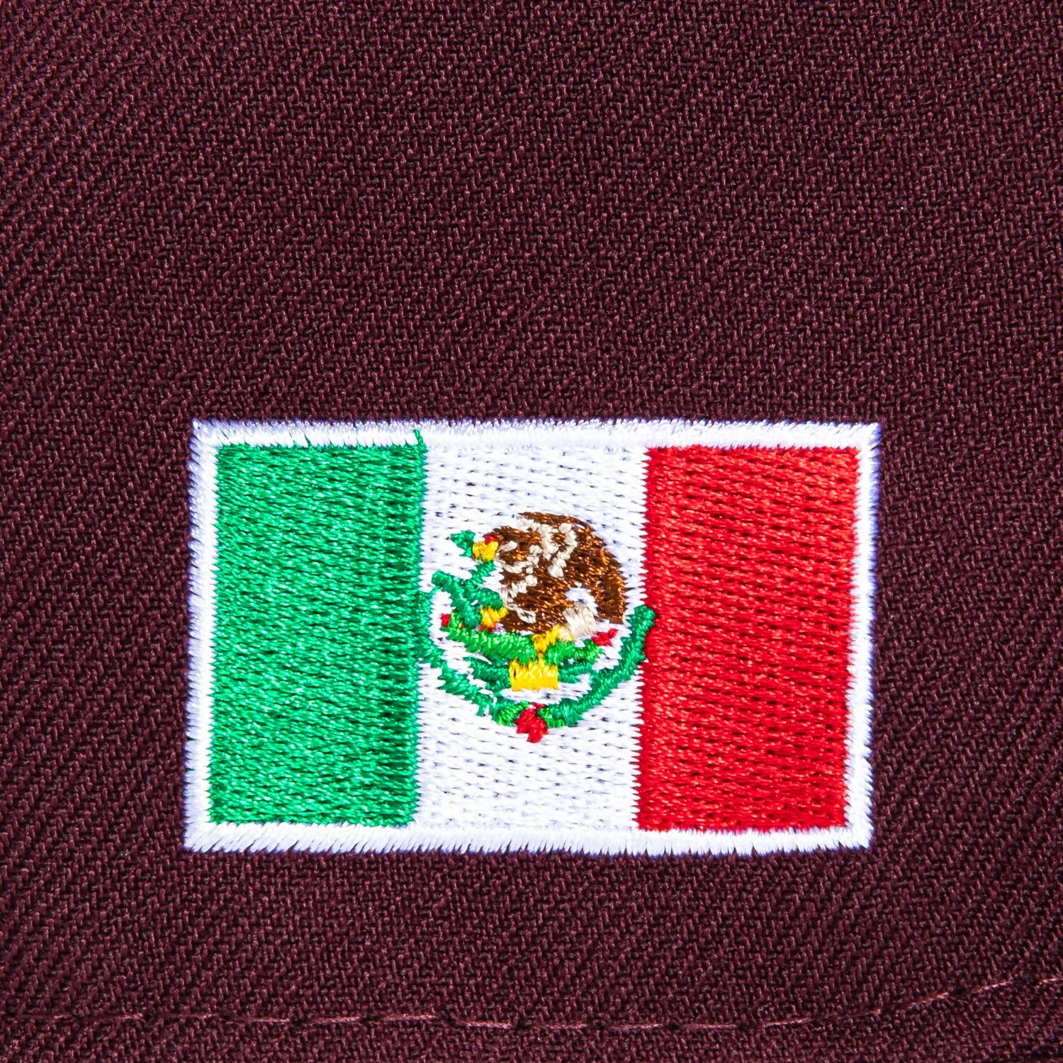 New Era 59Ffity Arizona Diamondbacks Mexico Flag Patch Hat - Maroon. Black. White