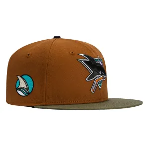 New Era 59Fifity San Jose Sharks Logo Patch Hat - Khaki, Olive