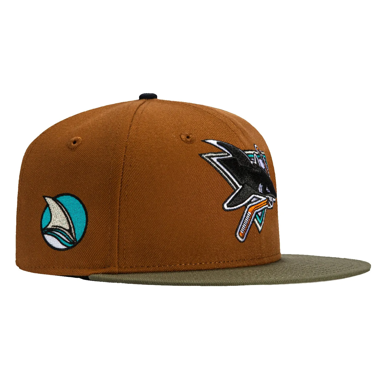 New Era 59Fifity San Jose Sharks Logo Patch Hat - Khaki, Olive